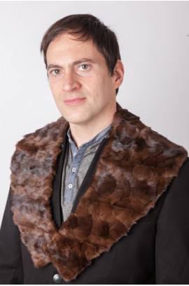 Brown mink fur collar – mink fur remnants